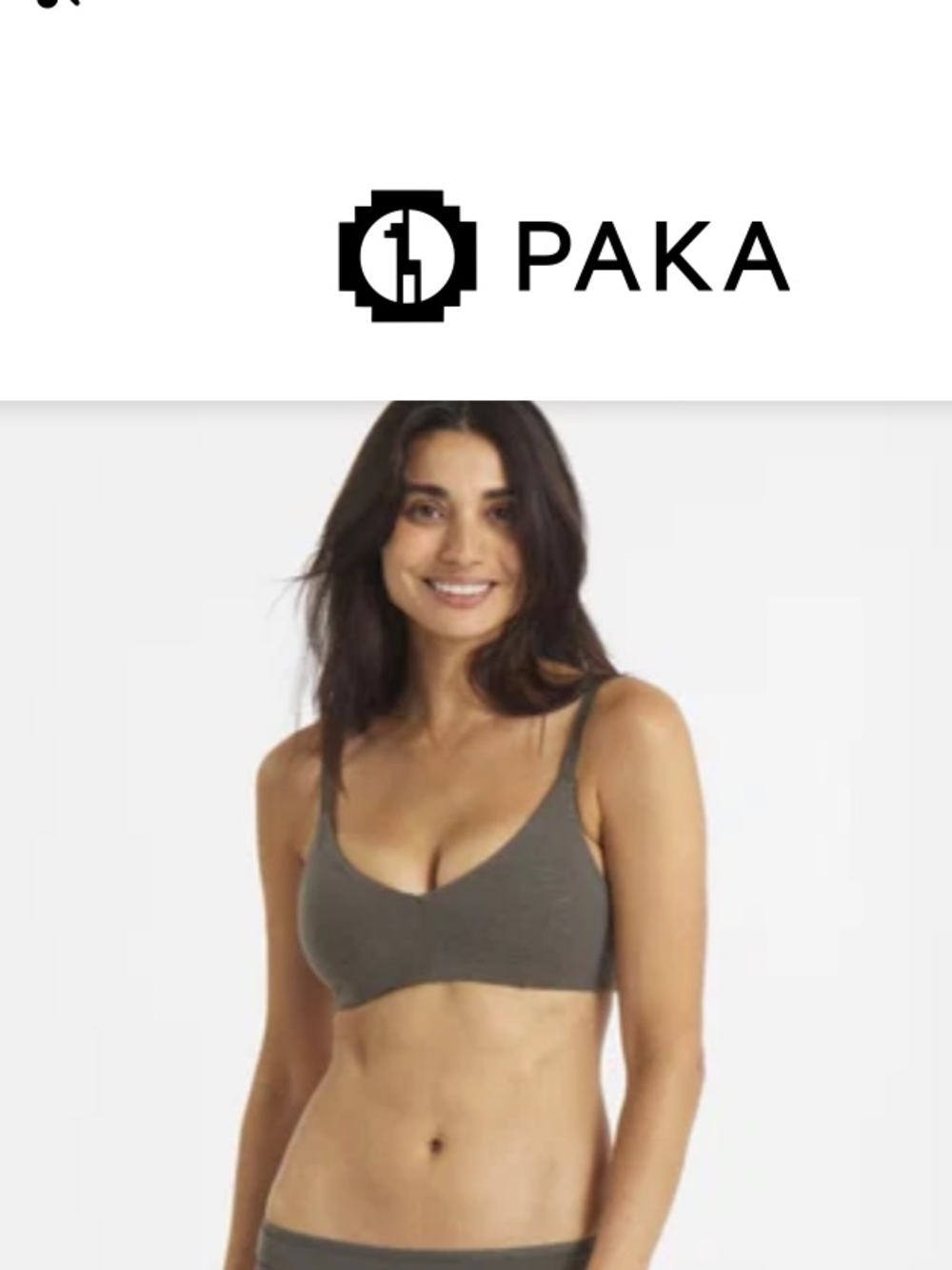 PAKA Women's Essential Triangle Bralette pack of 3 XL